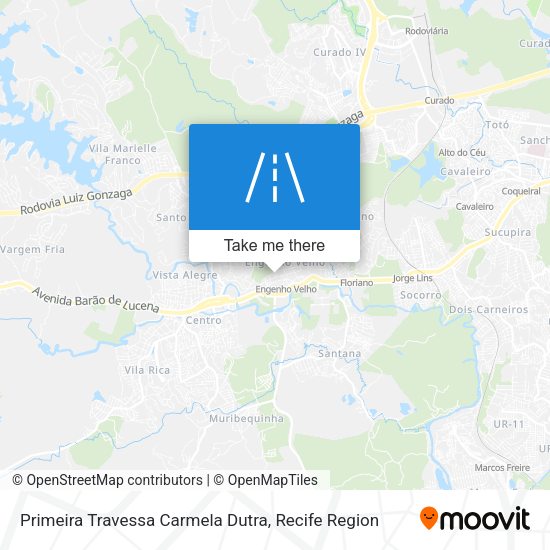 Primeira Travessa Carmela Dutra map