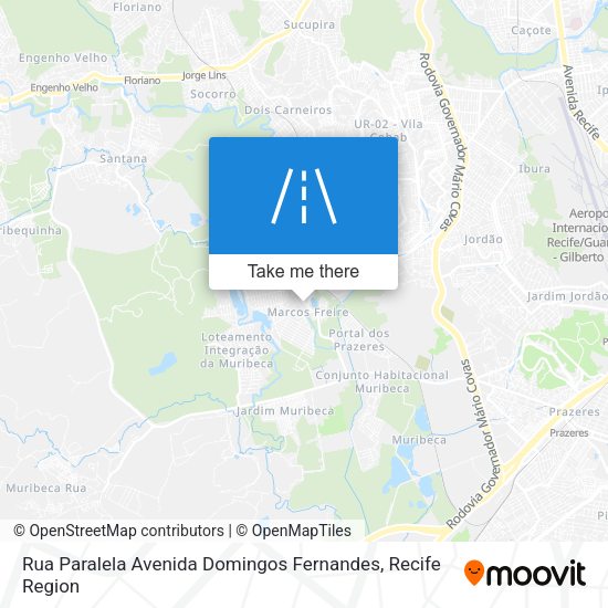 Rua Paralela Avenida Domingos Fernandes map