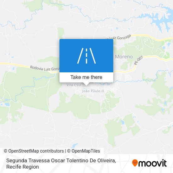 Segunda Travessa Oscar Tolentino De Oliveira map
