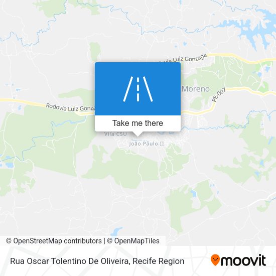 Rua Oscar Tolentino De Oliveira map