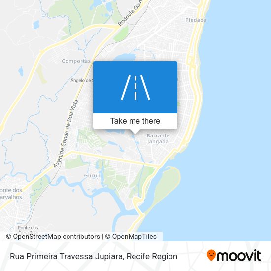 Rua Primeira Travessa Jupiara map