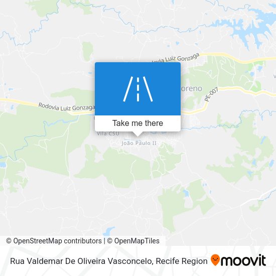 Rua Valdemar De Oliveira Vasconcelo map