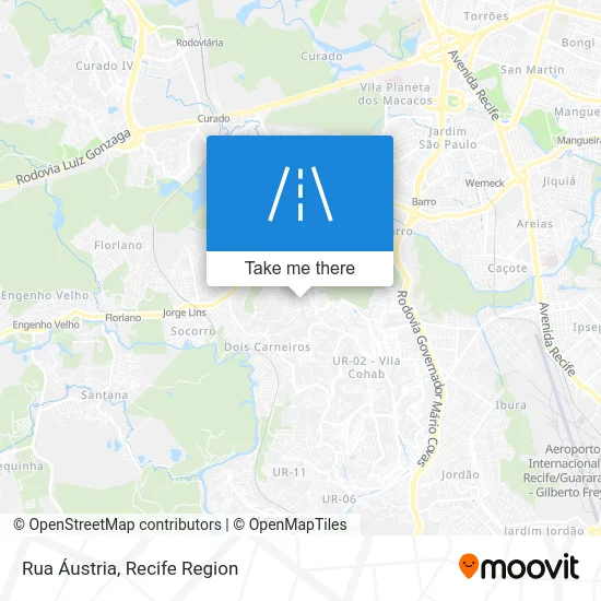 Rua Áustria map
