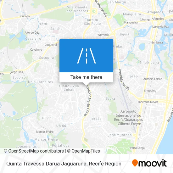 Quinta Travessa Darua Jaguaruna map