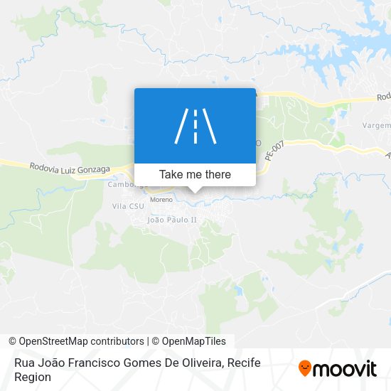 Rua João Francisco Gomes De Oliveira map