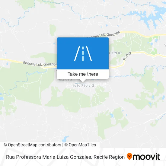 Rua Professora Maria Luiza Gonzales map