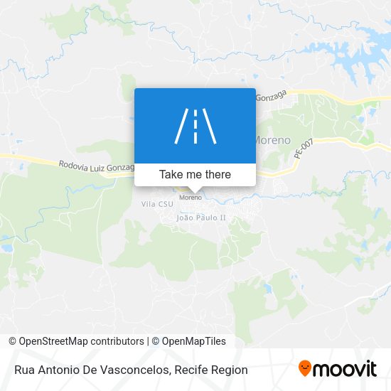Rua Antonio De Vasconcelos map