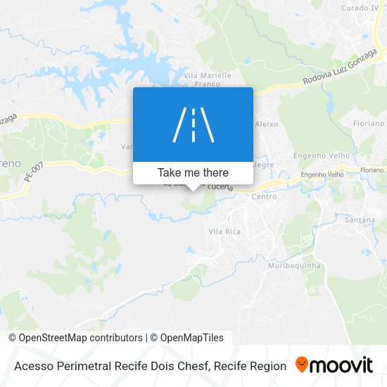Acesso Perimetral Recife Dois Chesf map