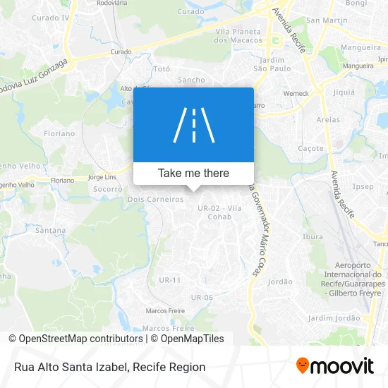 Rua Alto Santa Izabel map