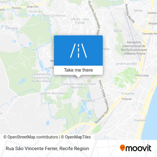 Rua São Vincente Ferrer map