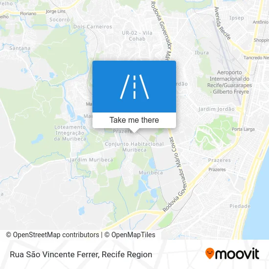 Rua São Vincente Ferrer map