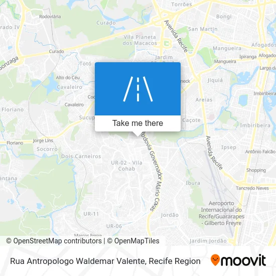 Rua Antropologo Waldemar Valente map