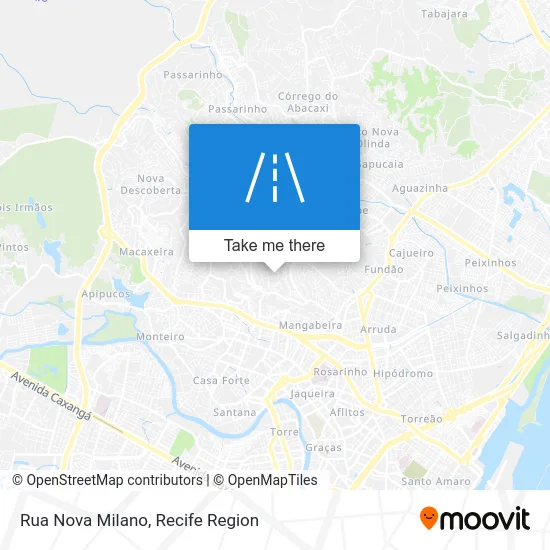 Rua Nova Milano map
