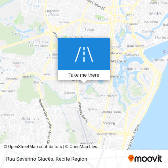 Rua Severino Glacês map