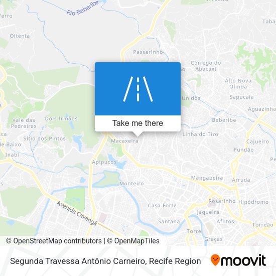 Segunda Travessa Antônio Carneiro map