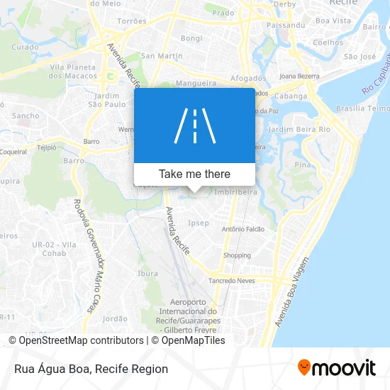 Rua Água Boa map