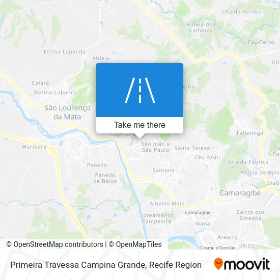 Primeira Travessa Campina Grande map
