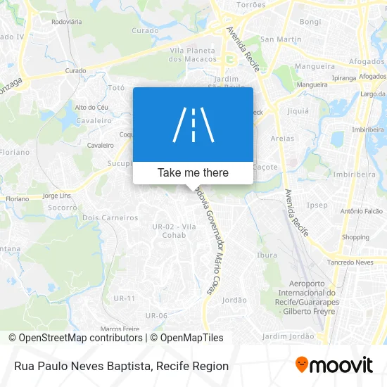 Rua Paulo Neves Baptista map
