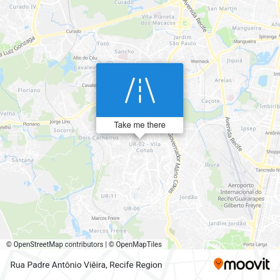 Rua Padre Antônio Viêira map
