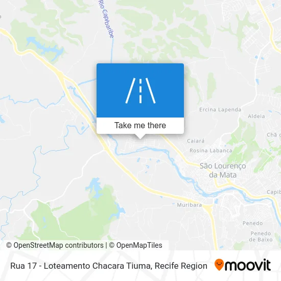 Rua 17 - Loteamento Chacara Tiuma map