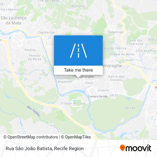 Rua São João Batista map