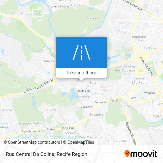 Rua Central Da Colina map
