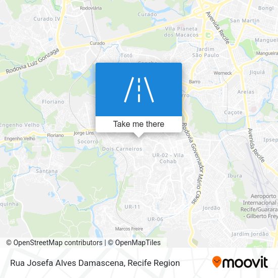 Rua Josefa Alves Damascena map