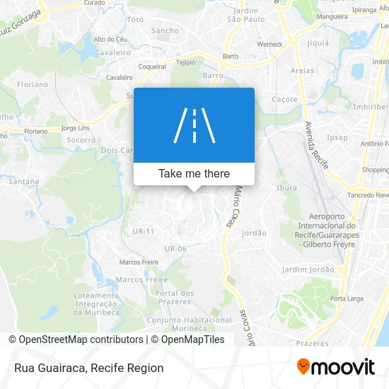 Rua Guairaca map