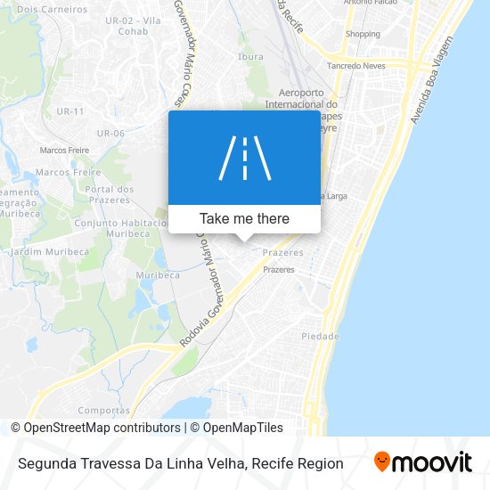 Segunda Travessa Da Linha Velha map