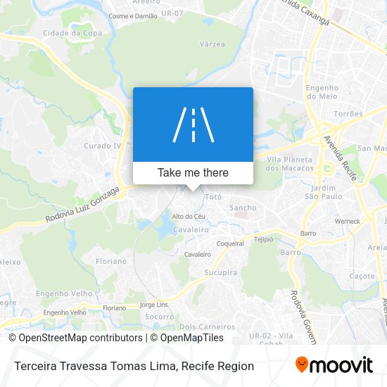 Terceira Travessa Tomas Lima map