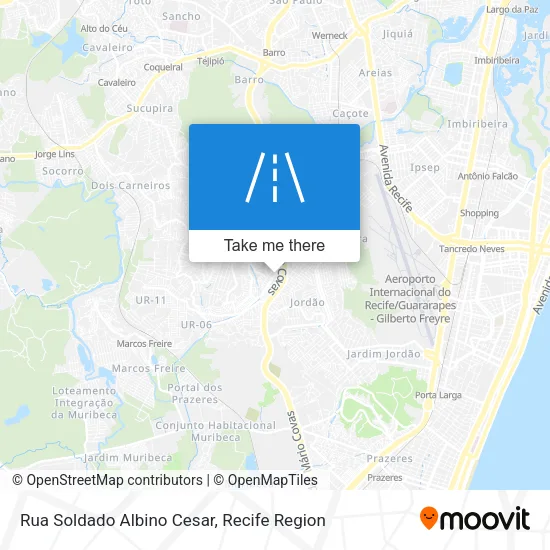 Rua Soldado Albino Cesar map