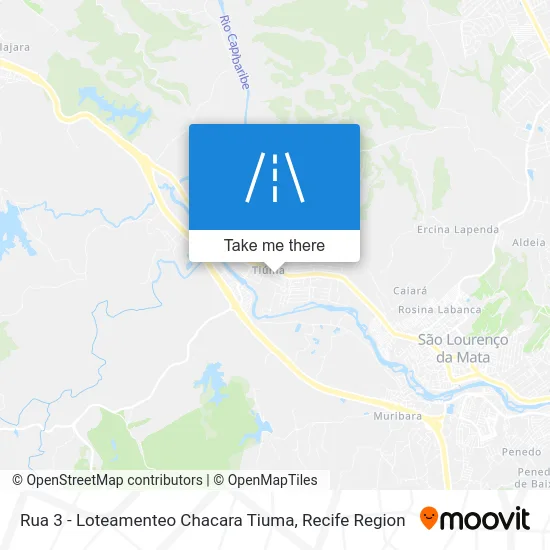 Rua 3 - Loteamenteo Chacara Tiuma map