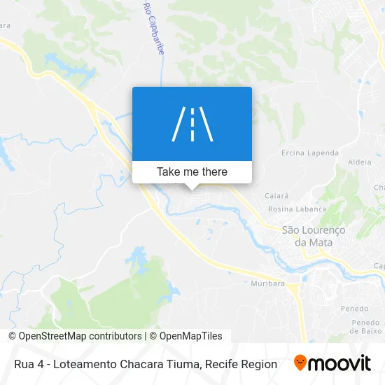 Rua 4 - Loteamento Chacara Tiuma map