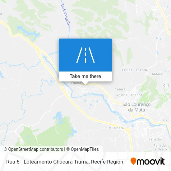 Rua 6 - Loteamento Chacara Tiuma map