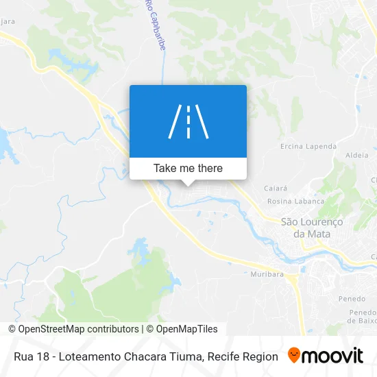 Rua 18 - Loteamento Chacara Tiuma map