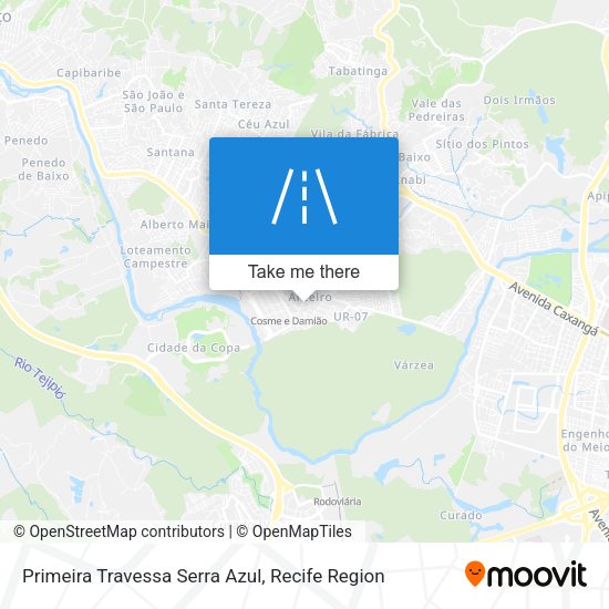 Primeira Travessa Serra Azul map