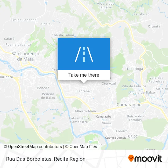 Rua Das Borboletas map