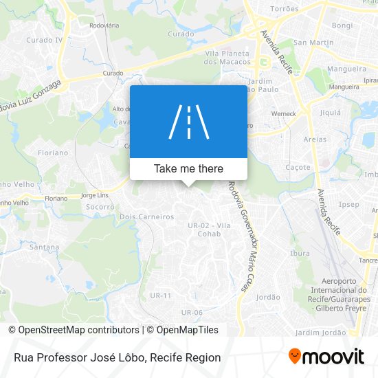 Rua Professor José Lôbo map