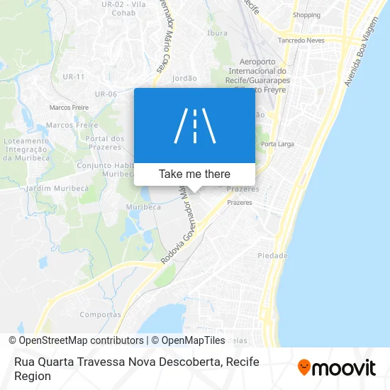Rua Quarta Travessa Nova Descoberta map