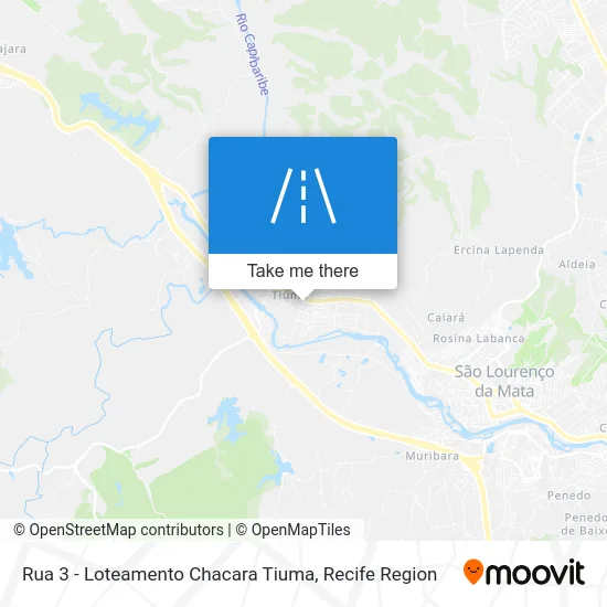 Rua 3 - Loteamento Chacara Tiuma map