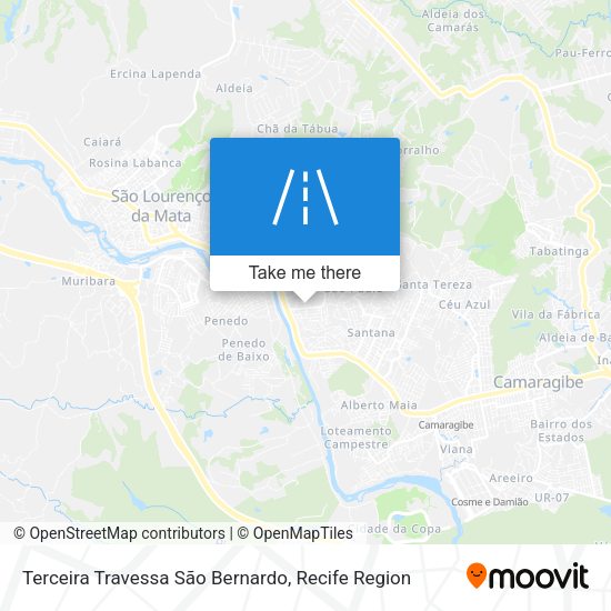 Terceira Travessa São Bernardo map