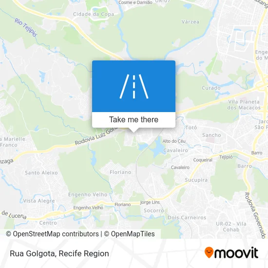 Rua Golgota map