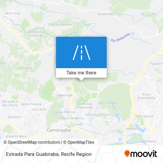 Estrada Para Guabiraba map
