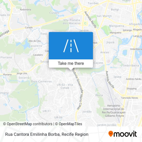 Rua Cantora Emilinha Borba map