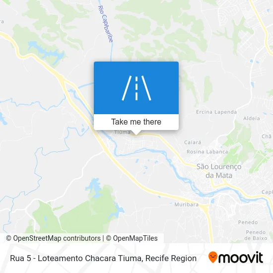 Rua 5 - Loteamento Chacara Tiuma map