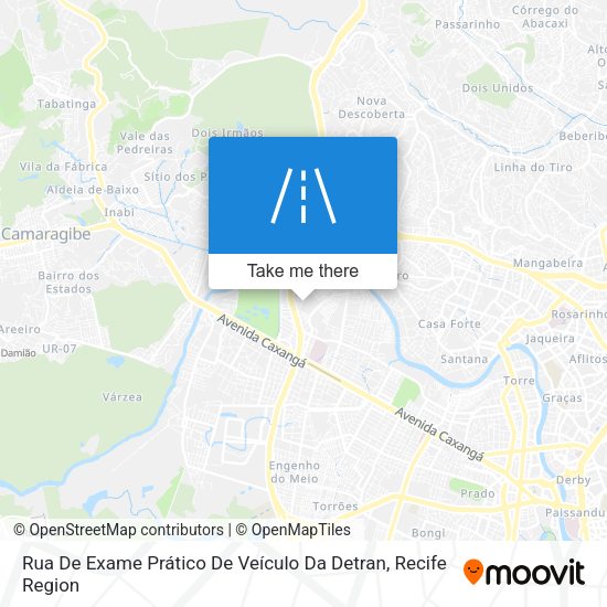 Rua De Exame Prático De Veículo Da Detran map
