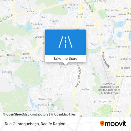 Rua Guaraquebaça map