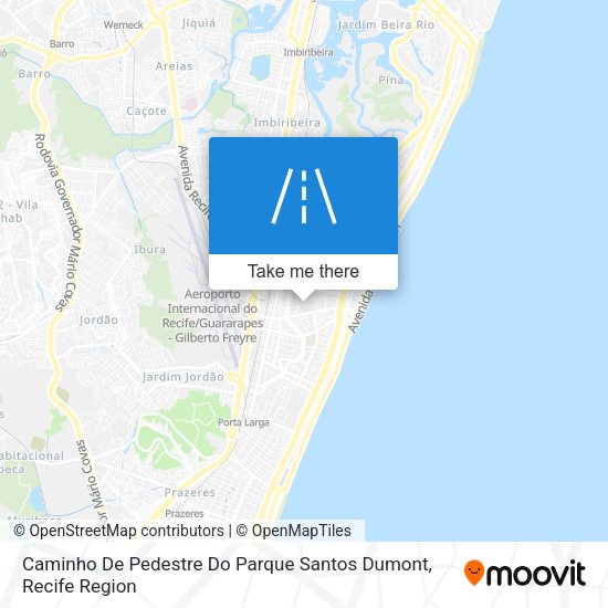 Caminho De Pedestre Do Parque Santos Dumont map