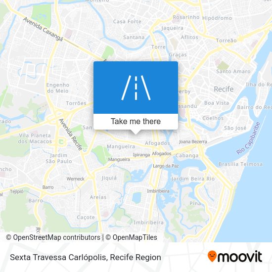 Sexta Travessa Carlópolis map