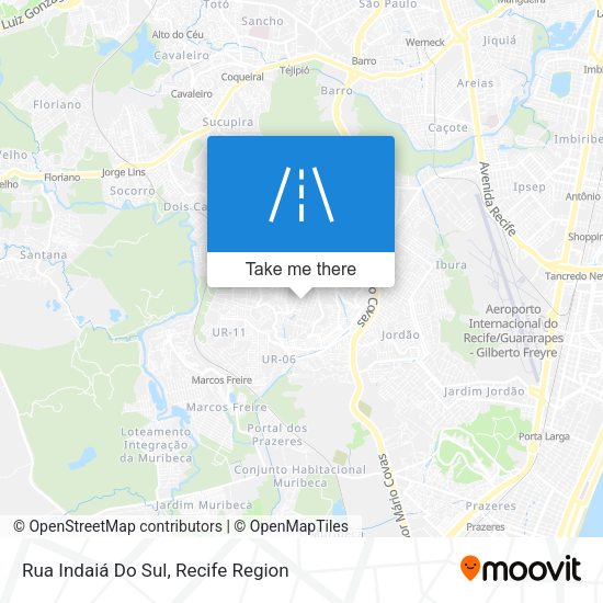 Rua Indaiá Do Sul map